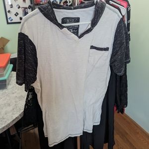 💙Broken threads short sleeve hooded top XL